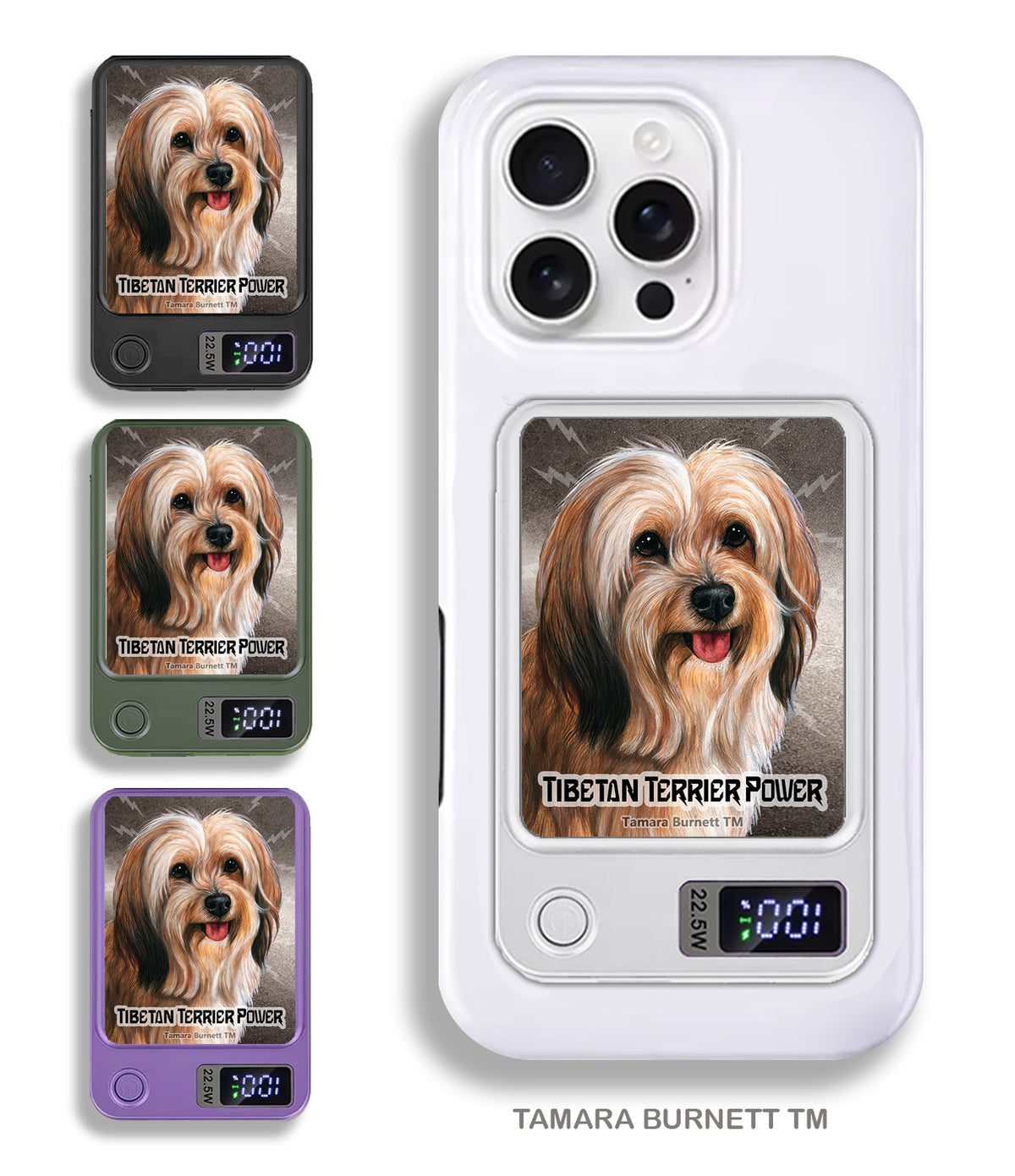 Tibetan Terrier Red Sable Phone Bank Wireless Charger