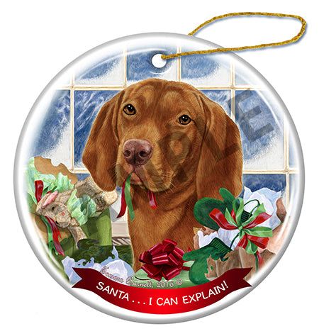 Vizsla - Santa I Can Explain Ornament