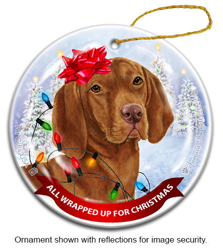 Vizsla All Wrapped Up Ornament