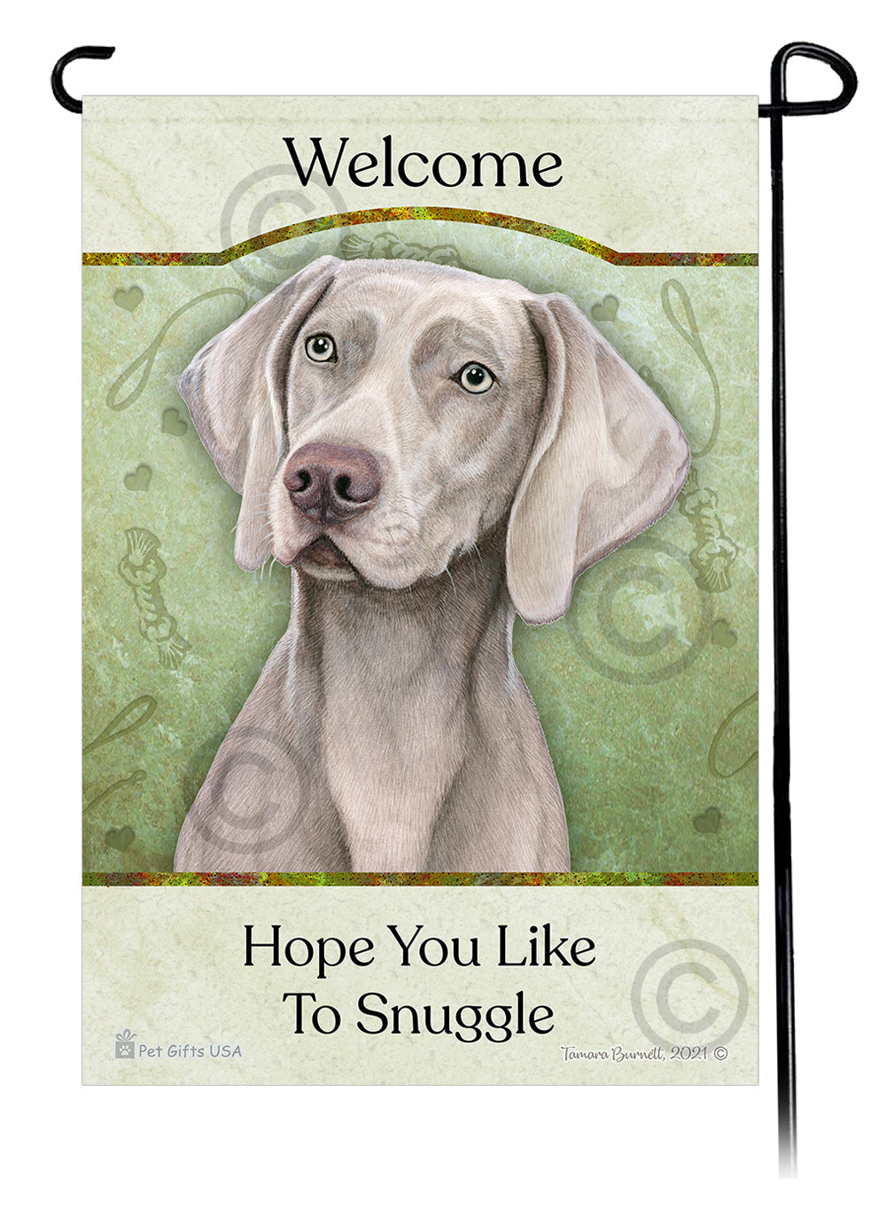 Weimaraner Hope You Like To Snuggle - Garden Flag