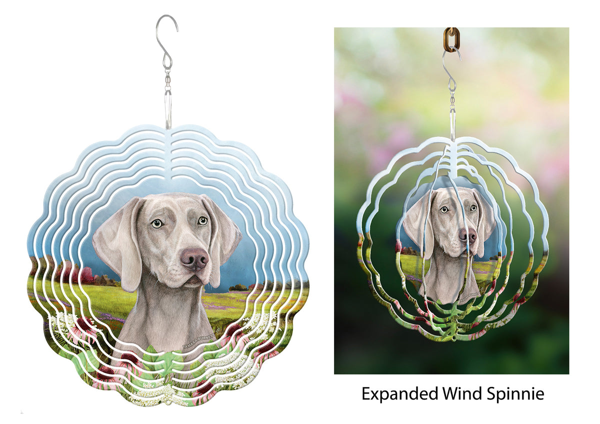 Weimaraner Light Grey Wind Spinner