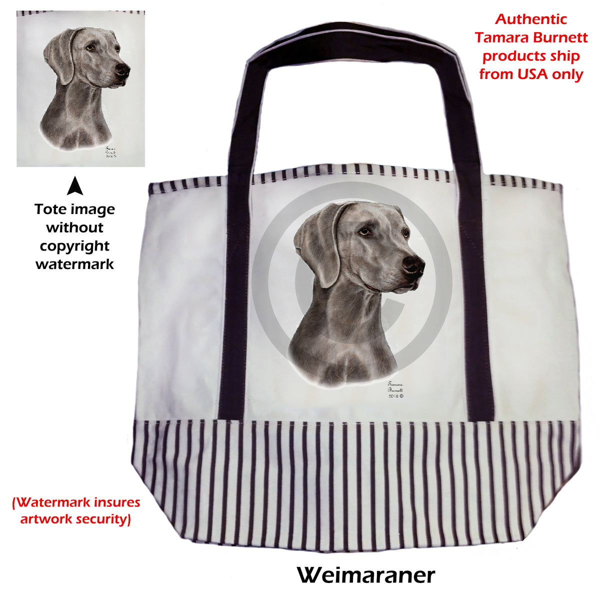 Weimaraner - Tote Bag