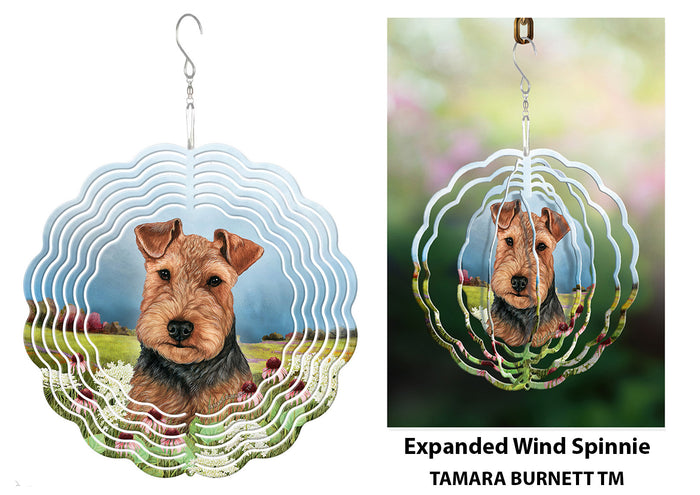 Welsh Terrier Black and Tan Wind Spinner