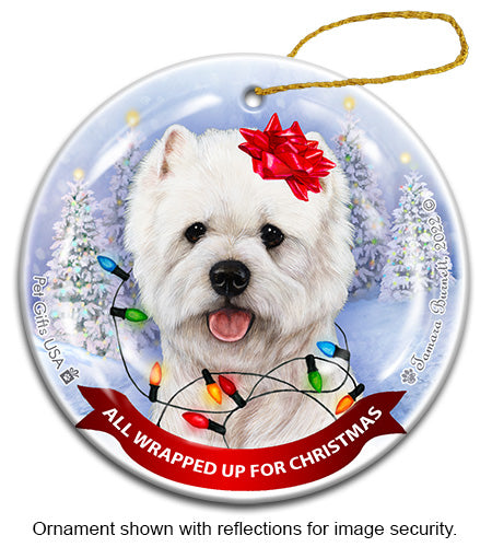 Westie All Wrapped Up Ornament