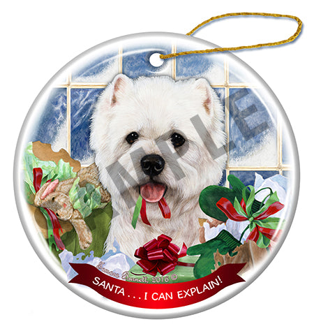 Westie - Santa I Can Explain Ornament