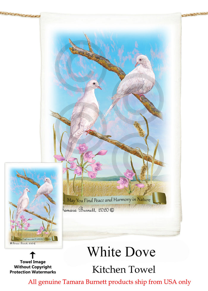 White Dove Flour Sack Towel