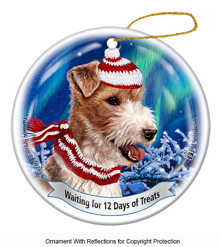 Wirehaired Fox Terrier 12 Days of Treats Ornament