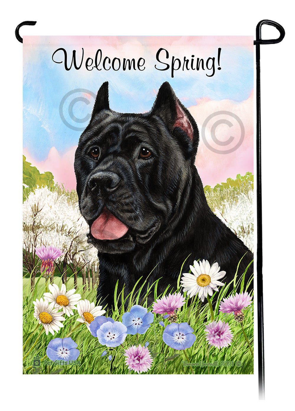 Cane Corso Welcome Spring Garden Flags