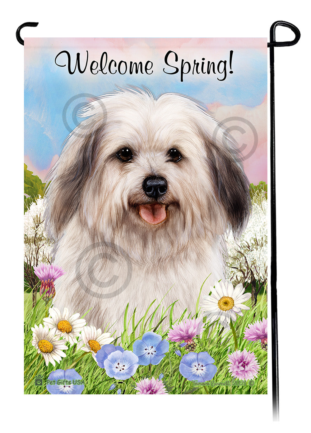 Havanese Welcome Spring - Garden Flag