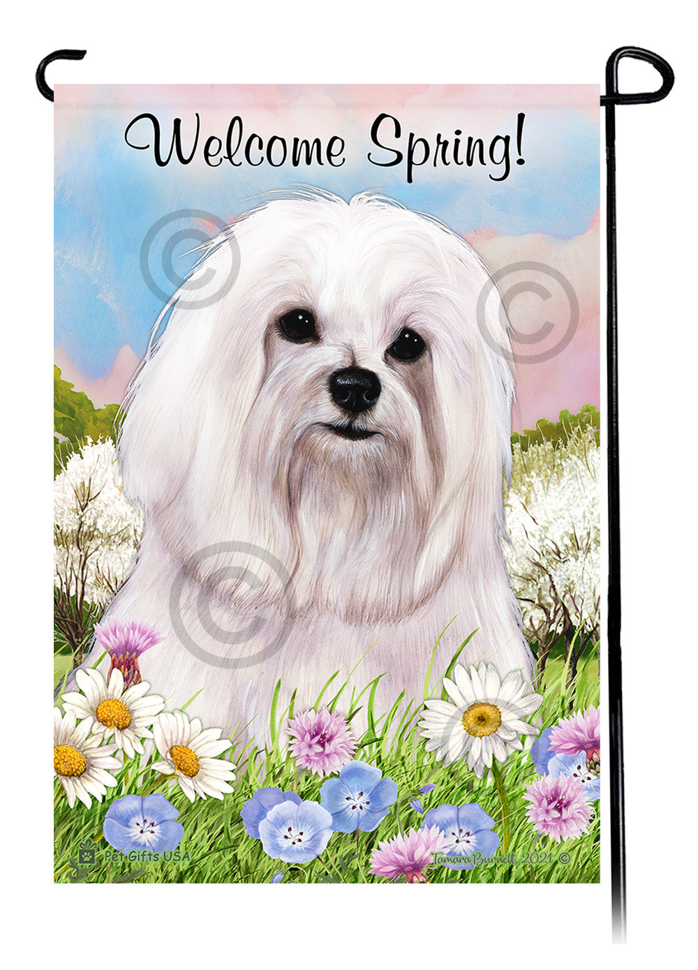 Maltese Welcome Spring - Garden Flag