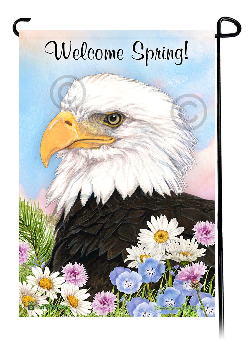 Eagle Welcome Spring Garden Flags