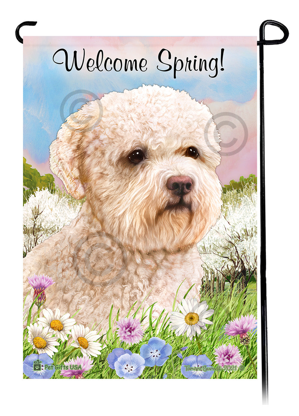 Lagotto Romagnolo Welcome Spring - Garden Flag