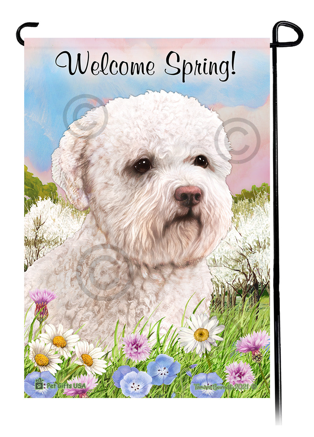 Lagotto Romagnolo Welcome Spring - Garden Flag