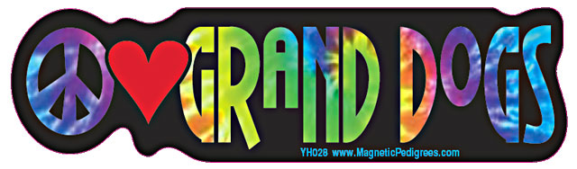 Granddogs Yippie Hippie Bumper Sticker