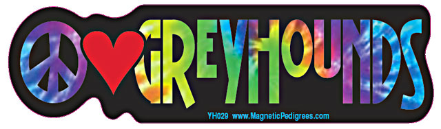 Greyhound Yippie Hippie Bumper Sticker