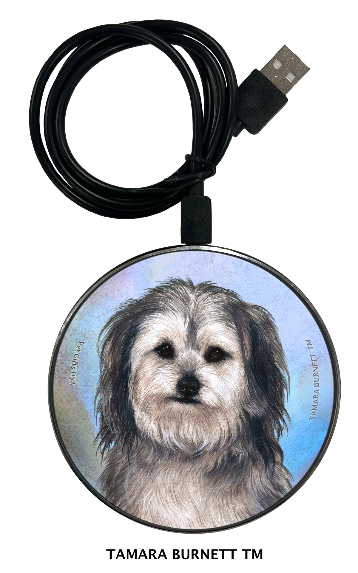Yorkipoo Silver Zoomies Wireless Charger