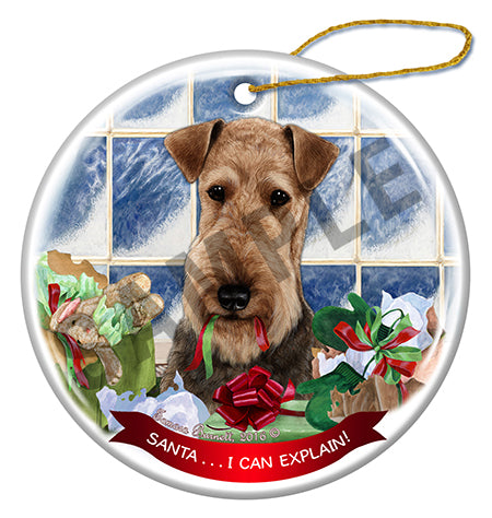 Airedale - Santa I Can Explain Ornament