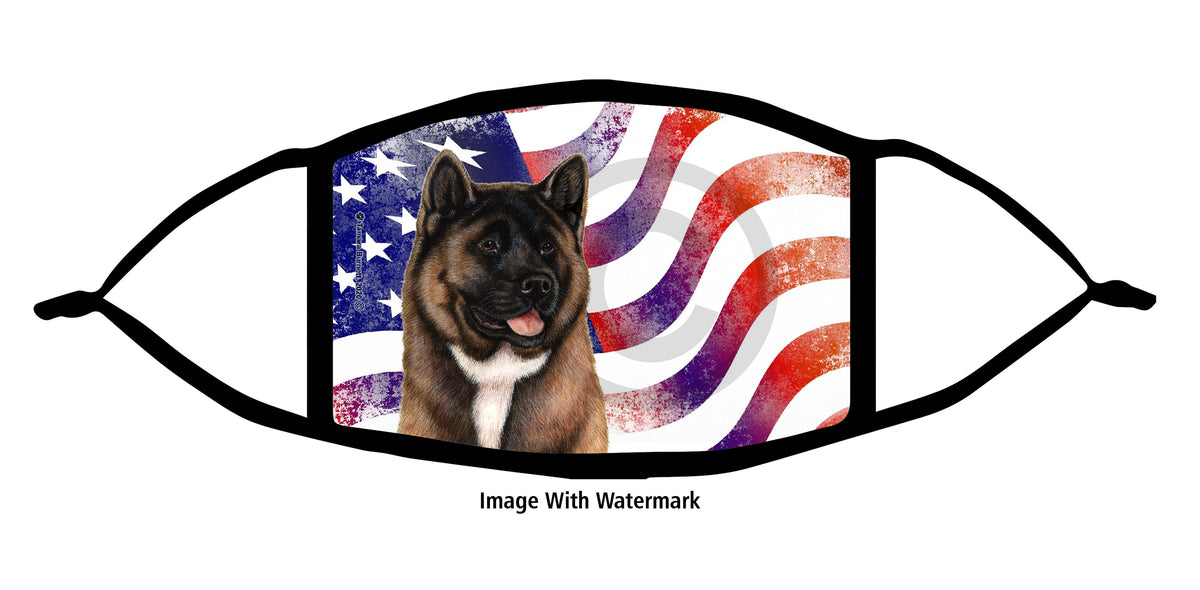 Akita (Red Sable and White) Face Mask