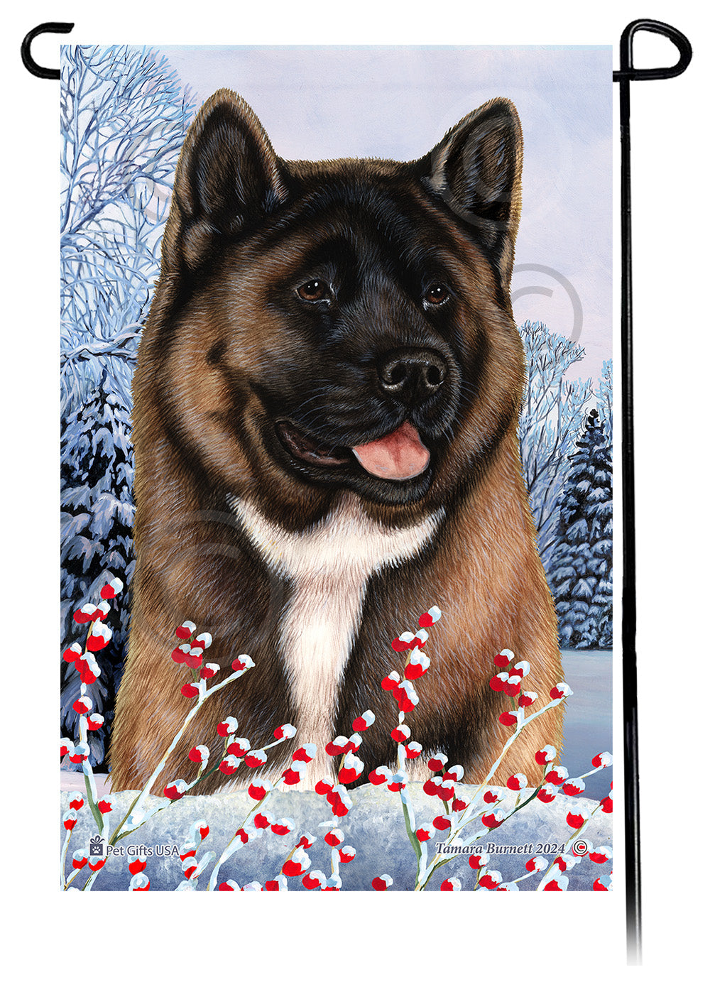 Akita Winterberries Garden Flags