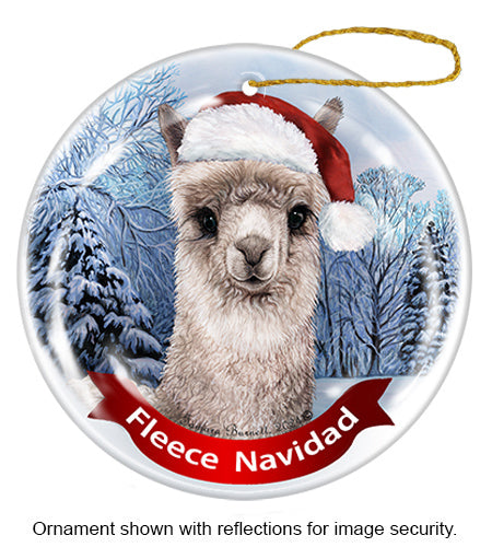 Alpaca Silver Ornament
