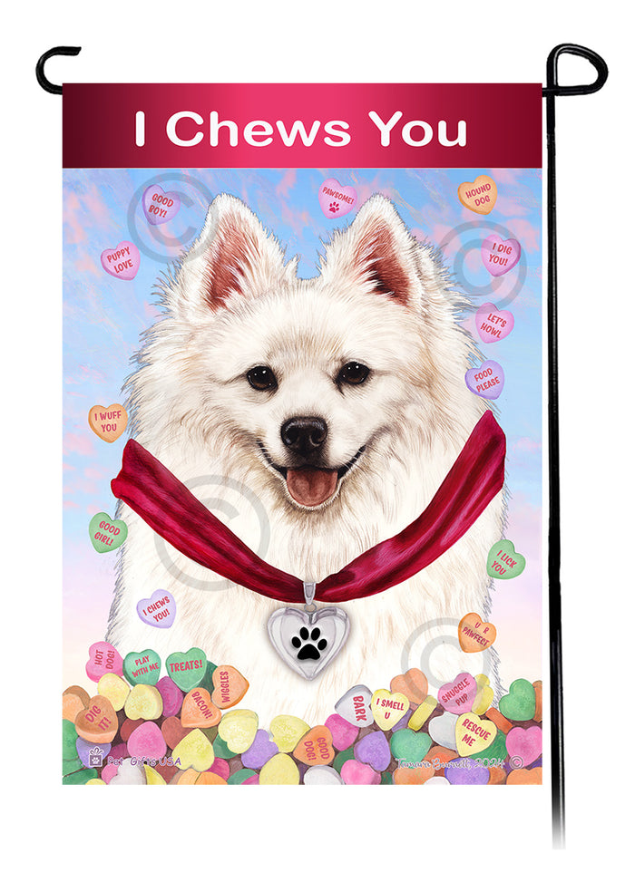 American Eskimo Valentine Sweetheart Garden Flags