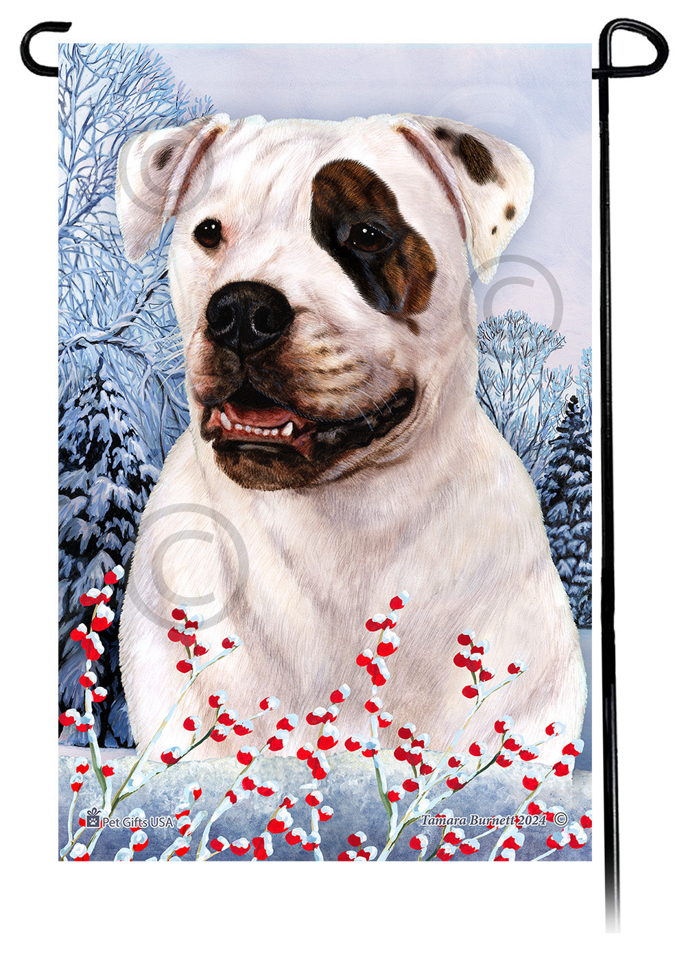 American Bulldog Winterberries Garden Flags