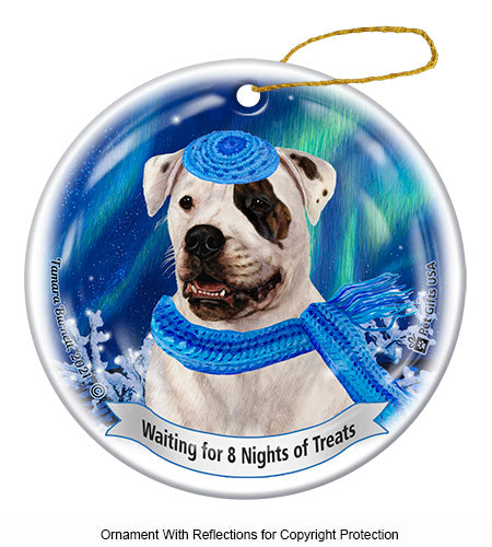 American Bulldog Brindle Eye Ornament