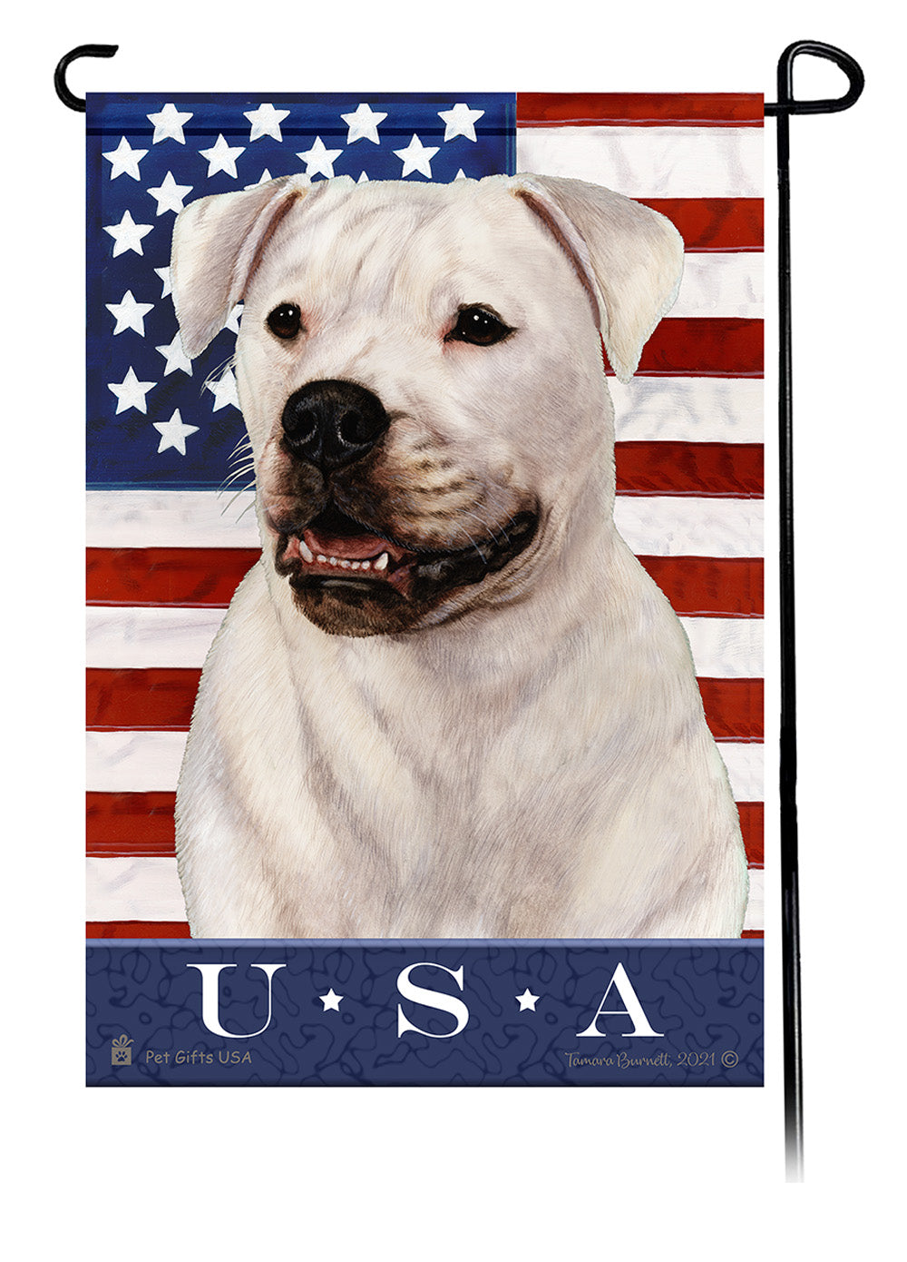 American Bulldog True Blue - Garden Flag