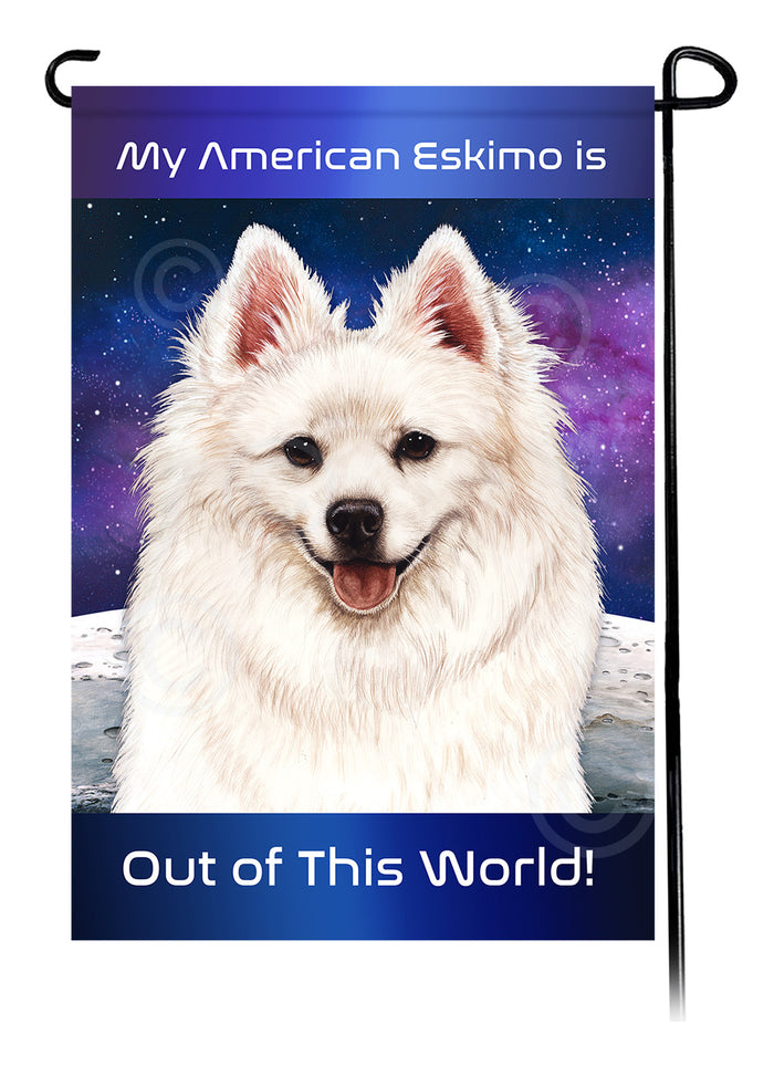 American Eskimo Out Of This World Garden Flags