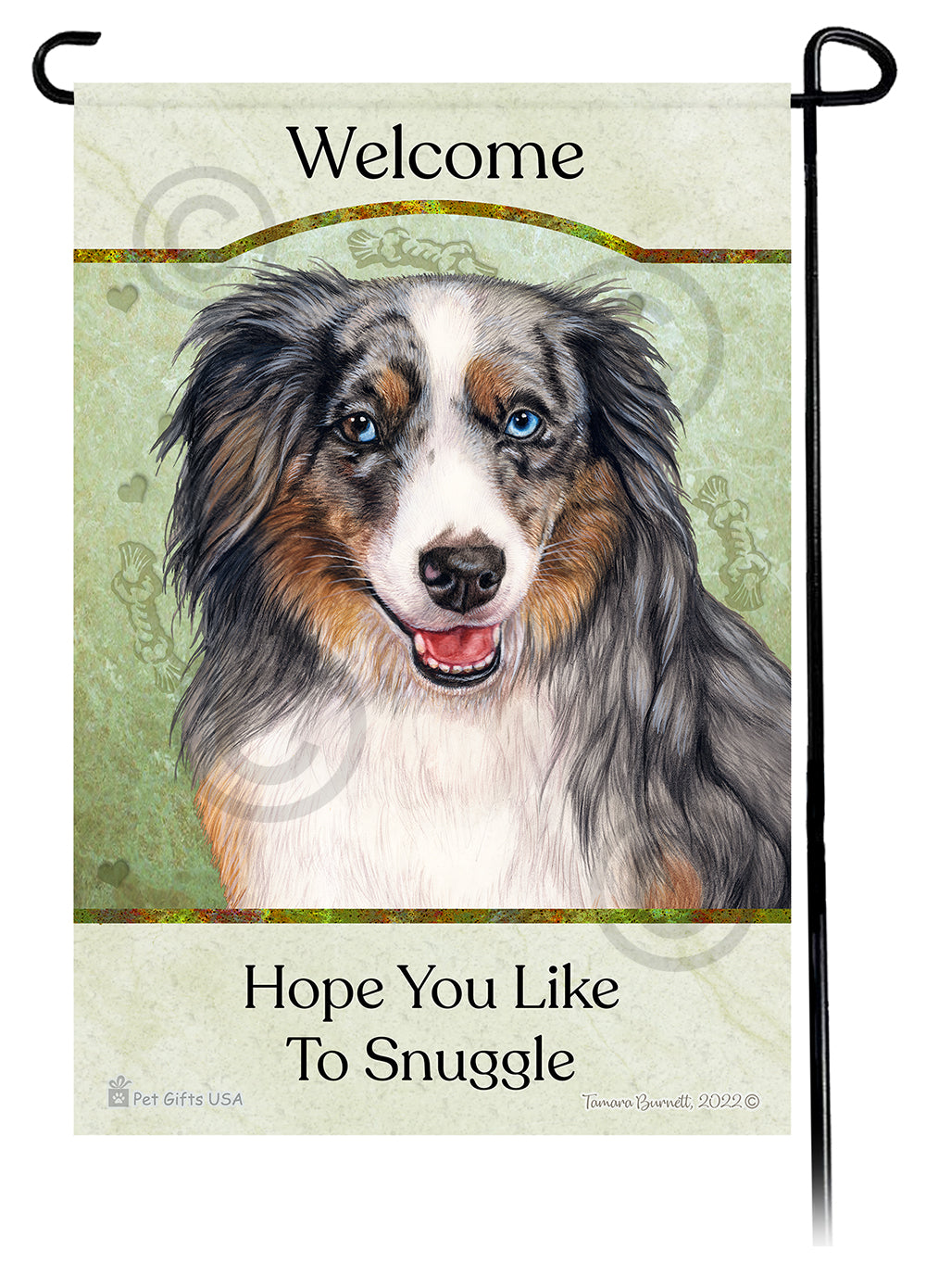American Shepherd Hope You Like To Snuggle Garden Flags