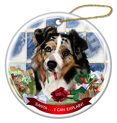 Australian Shepherd - Santa I Can Explain Ornament
