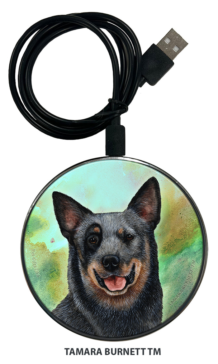 Australian Cattle Dog Blue Heeler Zoomies Wireless Charger