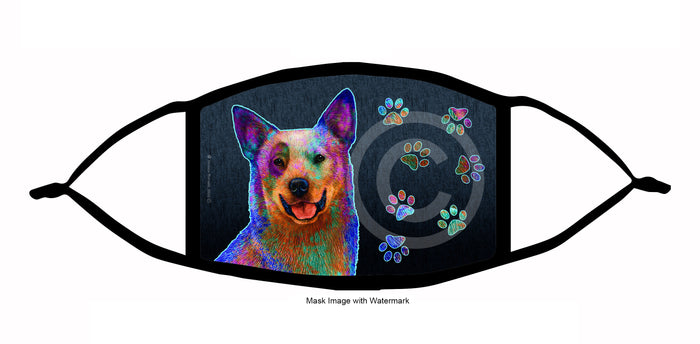 Australian Cattle Dog (Blue Tick) Face Mask