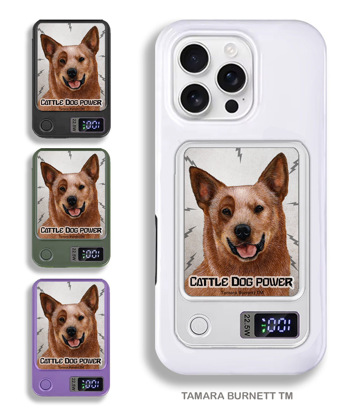 Australian Cattle Dog Red Heeler Phone Bank Wireless Charger