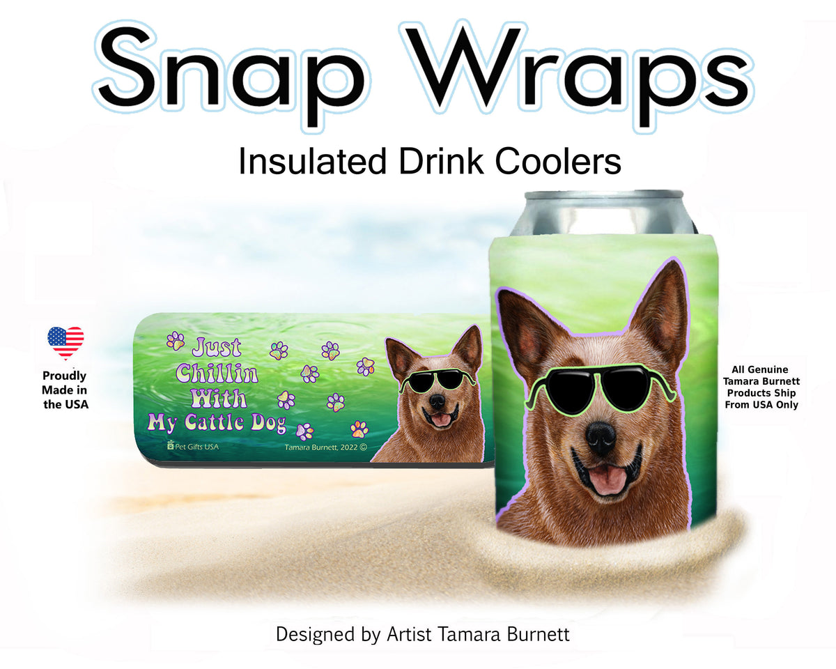 Australian Cattle Dog Red Heeler Snap Wrap Cozy