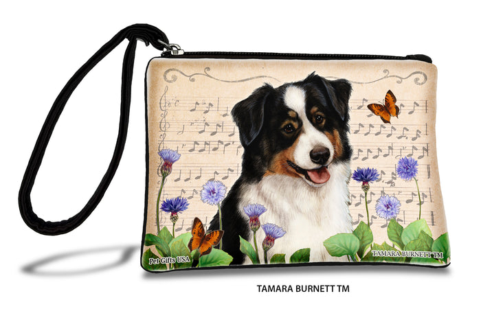 Australian Shepherd Black Tri Zippees Pet Pouch