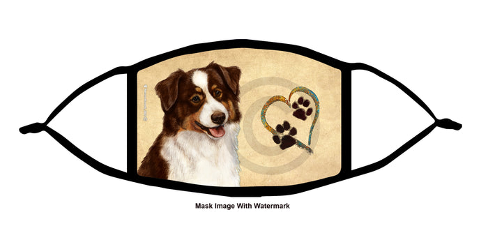 Australian Shepherd (Red Tricolor) Face Mask