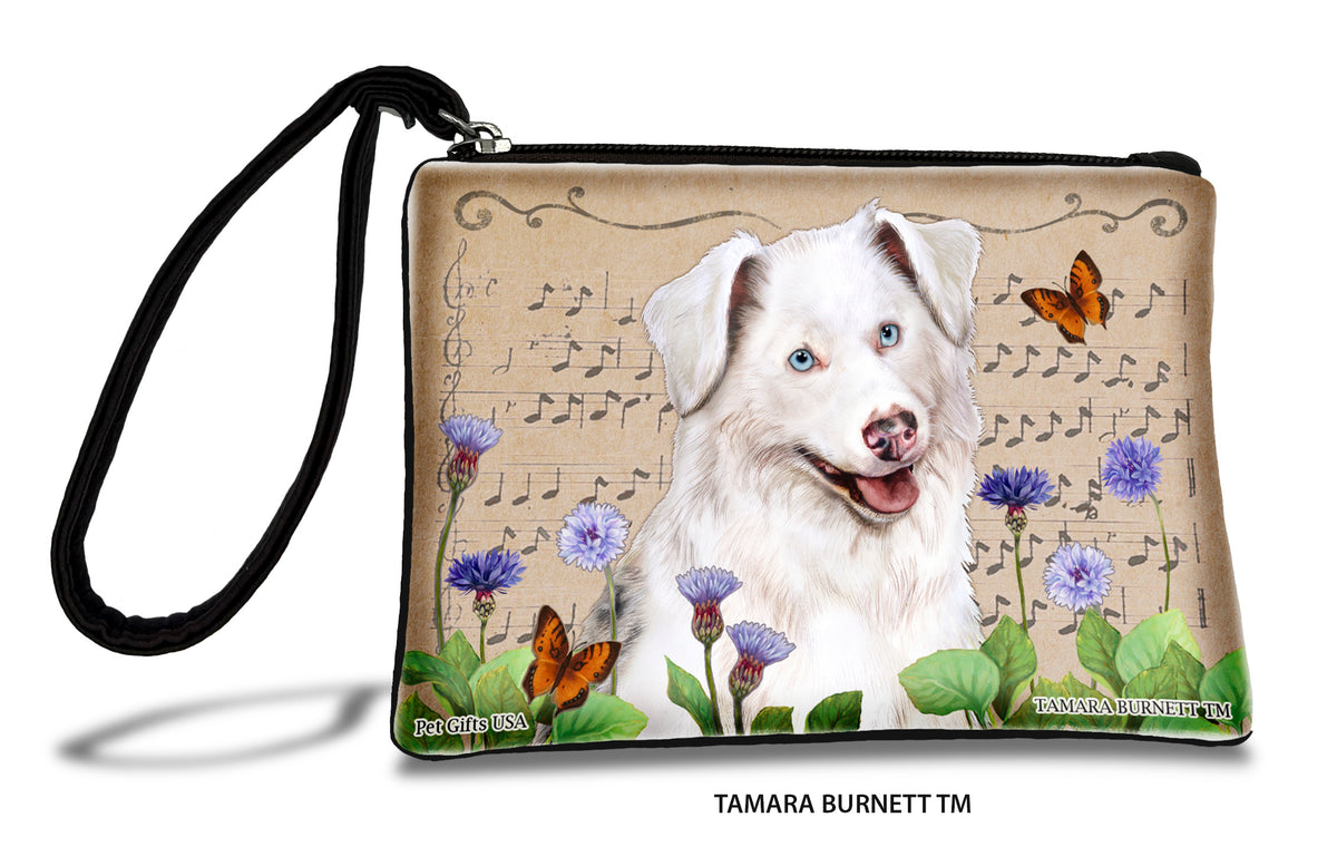 Australian Shepherd White Zippees Pet Pouch