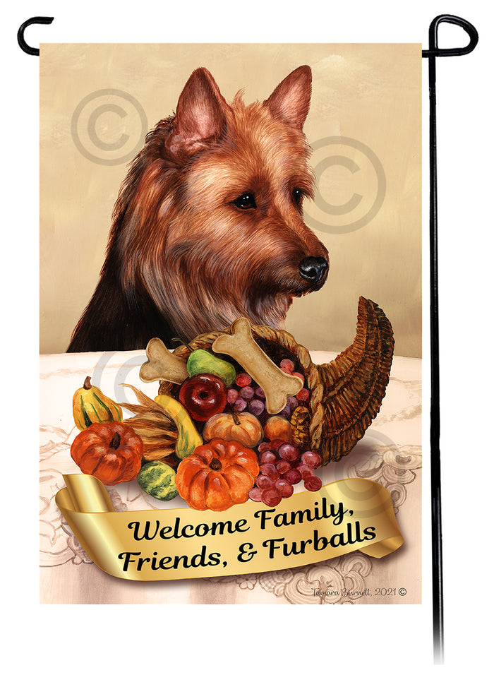 Australian Terrier Thanksgiving Garden Flags