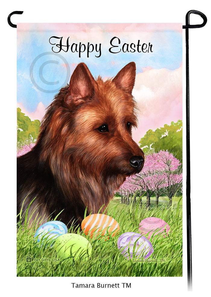 Australian Terrier Happy Easter Garden Flags