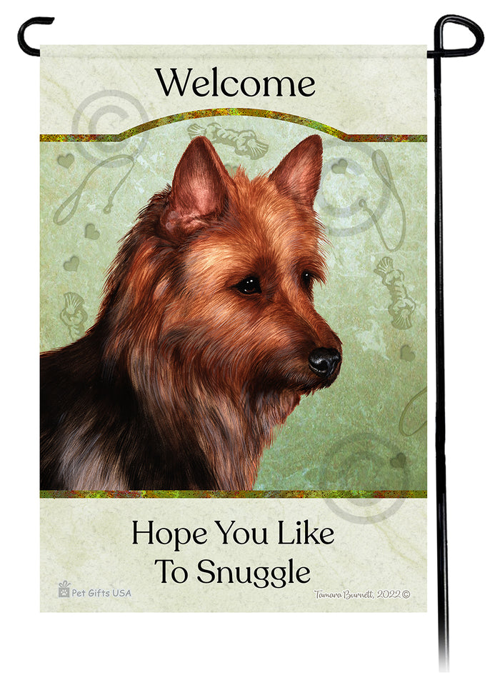 Australian Terrier Hope You Like To Snuggle Garden Flags