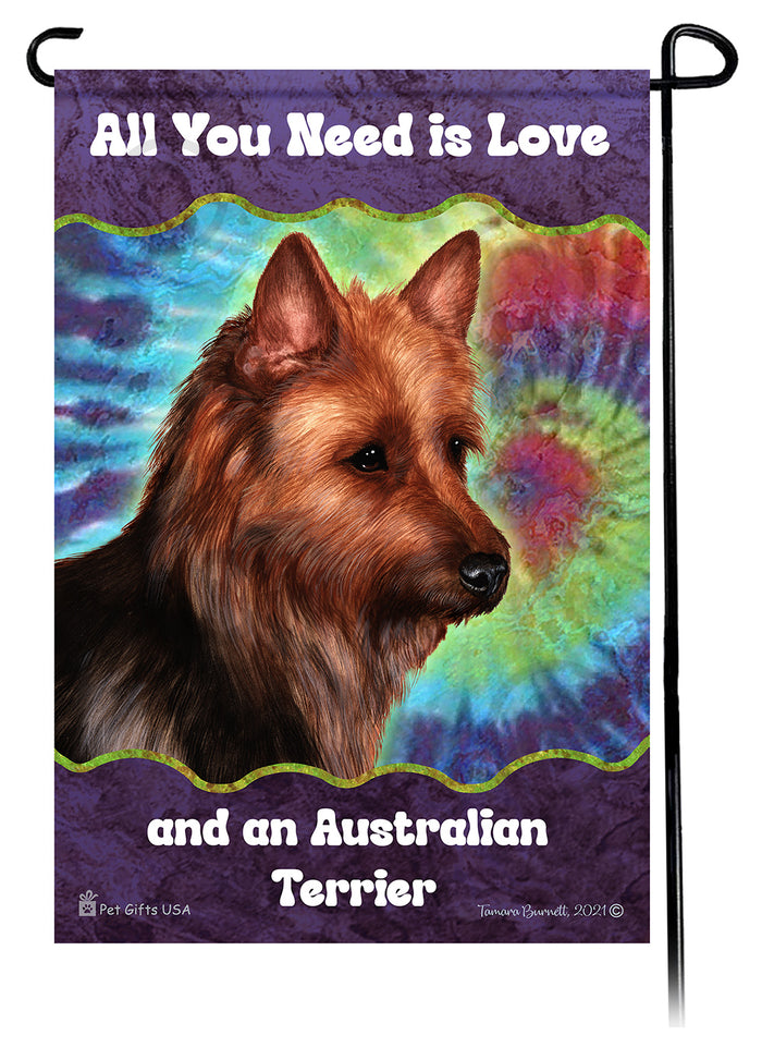 Australian Terrier All You Need Is Love Garden Flags