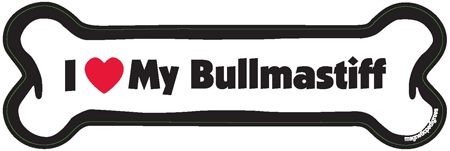 Bullmastiff Bone Shaped Magnets