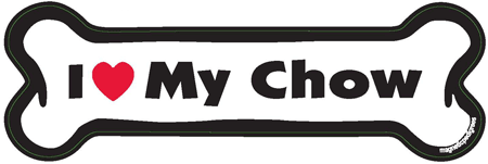 Chow Chow Bone Shaped Magnets