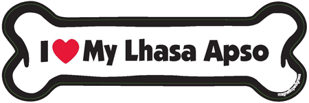 Lhasa Apso Bone Shaped Magnets