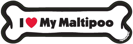 Maltipoo Bone Shaped Magnets
