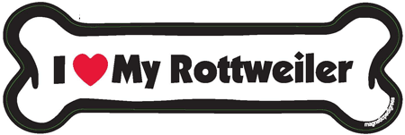Rottweiler Bone Shaped Magnets