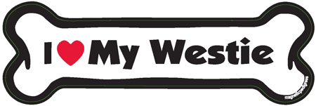 West Highland Terrier Bone Shaped Magnets