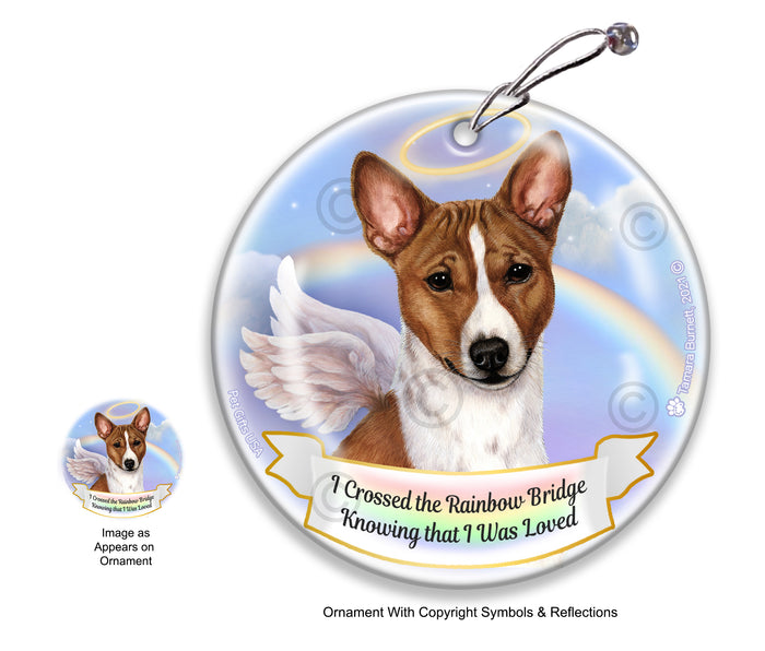 Basenji Rainbow Bridge Memorial Ornament