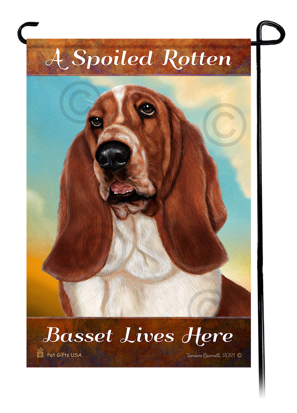 Basset Hound Spoiled Rotten - Garden Flag